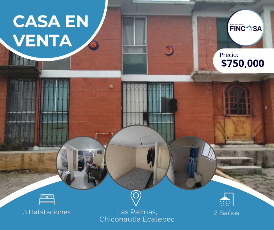 Casa en Venta en Las Palmas Chiconautla (Vistas de Ecatepec)